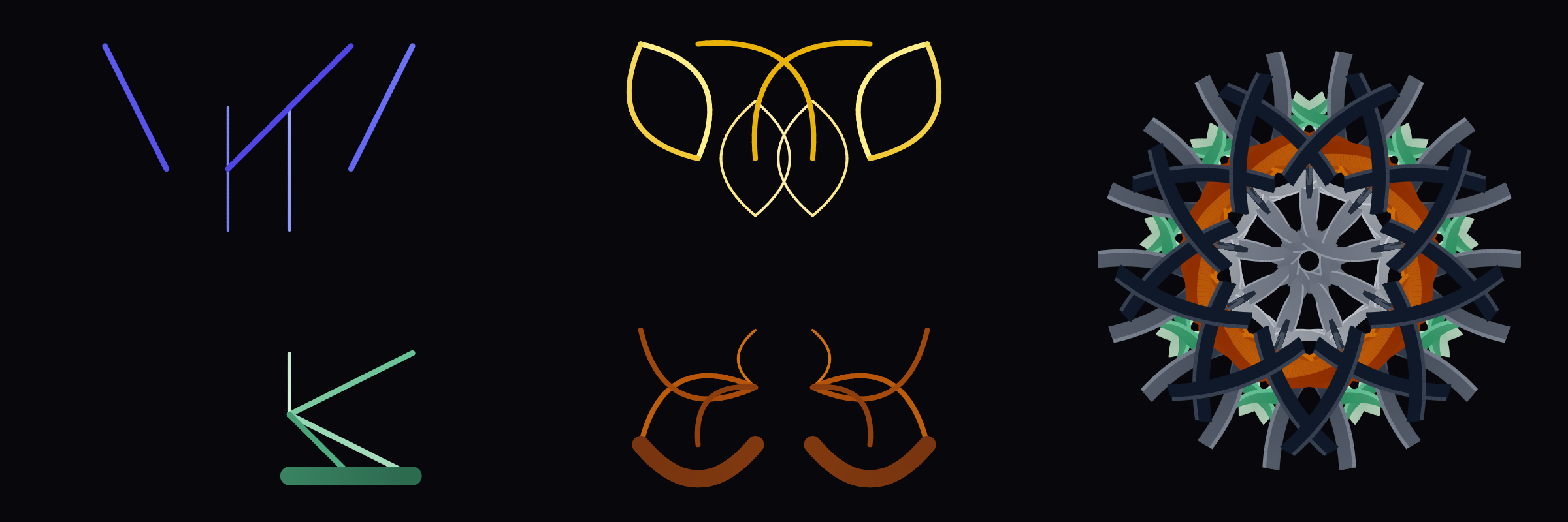 Cow Opening signature position rendered as generative art